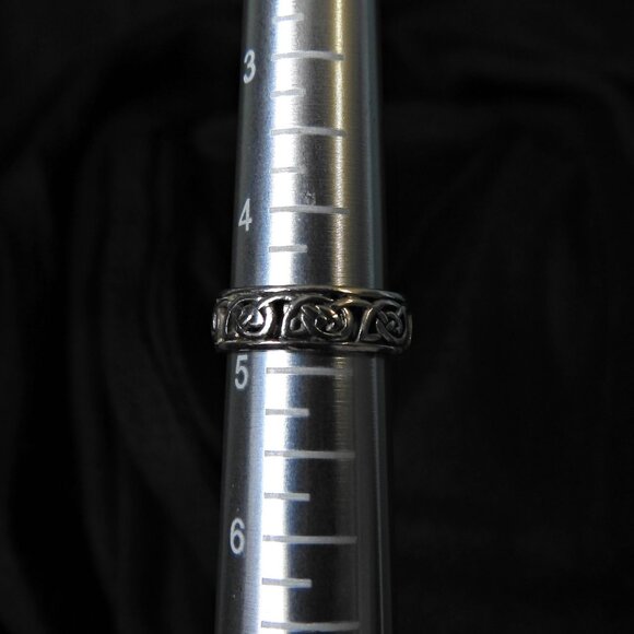 Sterling Silver Celtic Ring Band Size 4.75 - Picture 6 of 12